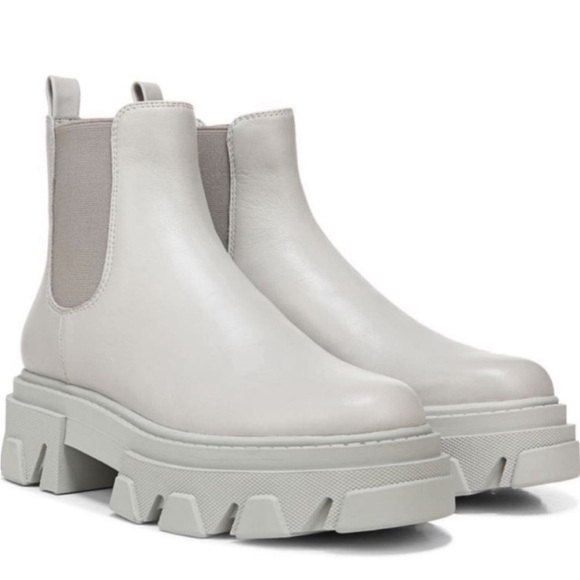 Sam Edelman Daelyn Lug Sole Chelsea Boot waterproof! Grey Leather size 8 - Picture 1 of 12